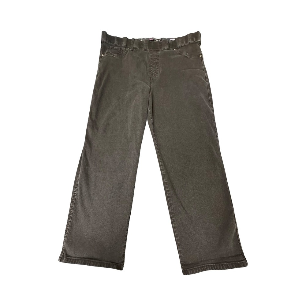 Gloria Vanderbilt Jeans Women 24W Black Shape Effect High Rise Straight Pull‎ On